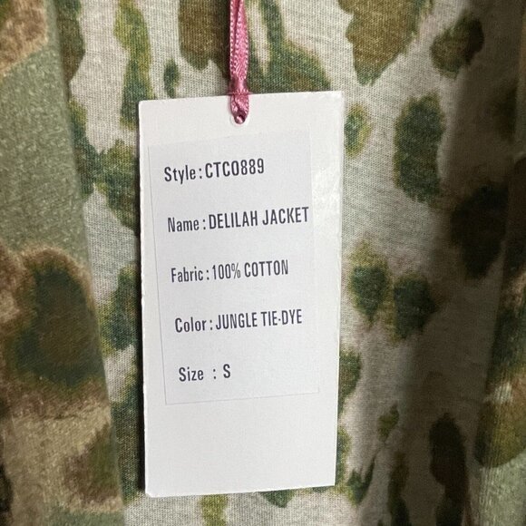 NWT‎ Caite Delilah Duster Jacket Jungle Tie Dye Festival Boho Size S Embroidered - Picture 6 of 8